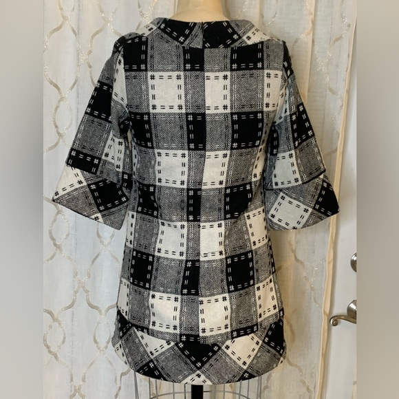 Nina Black & White Houndstooth Mini Dress sz Small - Picture 4 of 6